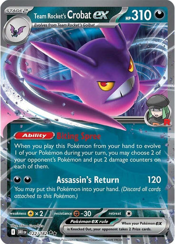 Team Rocket's Crobat ex (122/182) [Scarlet & Violet: Destined Rivals]